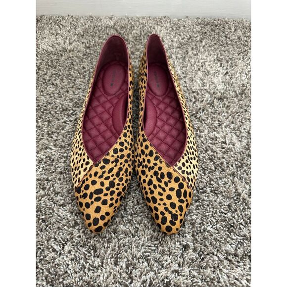 NWT Birdies The Goldfinch Mini Goldfinch Calf Hair Flats Size 9.5 - Picture 3 of 13